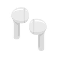 Studio wireless earbuds icon flat isolated vector