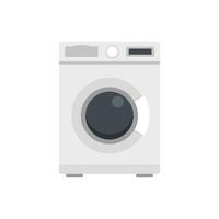 Wash machine icon flat isolated vector