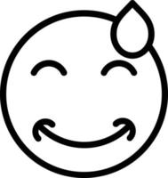 Grin Beam Sweat Vector Icon Design