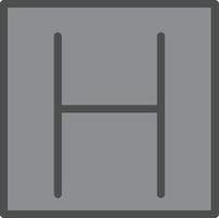 H Square Vector Icon Design