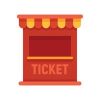 Ticket circus box icon flat isolated vector