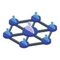 Study network icon isometric vector. Data learn