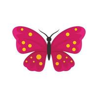Dotted butterfly icon flat isolated vector