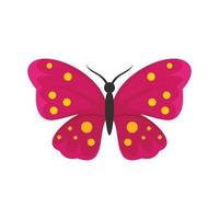 Dotted butterfly icon flat isolated vector