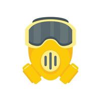 Modern biohazard mask icon flat isolated vector