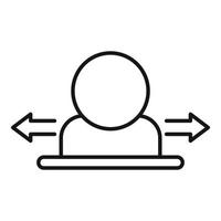 Choose work icon outline vector. Success direction vector