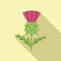 Burdock thistle icon flat vector. Milk plant vector