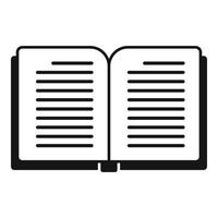 vector simple de icono de libro de lectura. estudio en línea