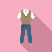 Boy uniform icon flat vector. Student uniform vector