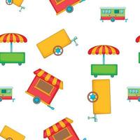 Transport of food sales pattern, cartoon style vector