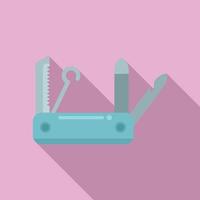 Small multitool icon flat vector. Army knife vector