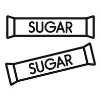 Sugar sticks icon outline vector. Airline food vector