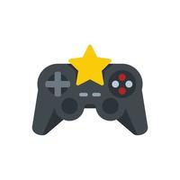 Star video game joystick icon flat isolated vector