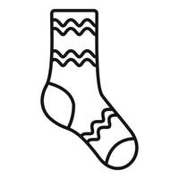 Fun sock icon outline vector. Sport wool sock vector