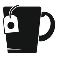 vector simple de icono de taza de té. bebida caliente