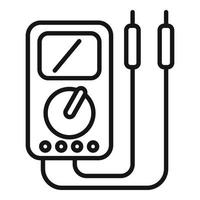 Multimeter icon outline vector. Voltage equipment vector