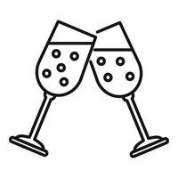 Wine drink icon outline vector. Party beer vector