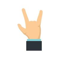 Hand up protest icon flat isolated vector