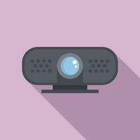 4k web camera icon flat vector. Video, photo camcorder vector