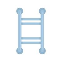 Device heated towel rail icon flat isolated vector
