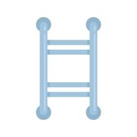 Device heated towel rail icon flat isolated vector