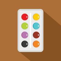 Watercolor icon, flat style vector