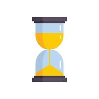 Prosecutor hourglass icon flat isolated vector