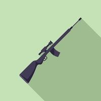 Sniper barrel icon flat vector. Rifle gun vector