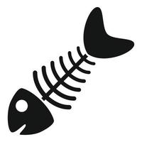 Cat fish skeleton icon simple vector. Pet feed vector