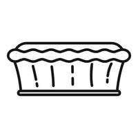 Apple pie dessert icon outline vector. Fruit cake vector