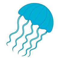 Jellyfish icon, cartoon style vector