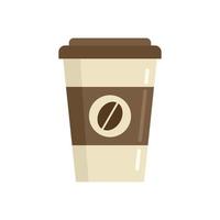 para ir a la taza de café icono plano aislado vector