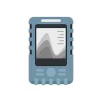 Echo sounder icon flat isolated vector