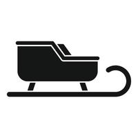 Sleigh icon simple vector. Santa sledge vector