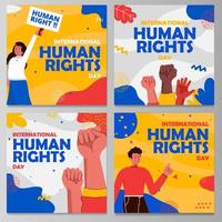 plantilla de redes sociales de derechos humanos internacionales vector