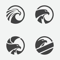 eagle icon circular design illustration, hawk icon design, eagle logo design template, falcon icon vector