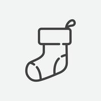 Christmas sock icon. Christmas and new year design element. Vector illustration