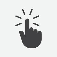 Clicking finger flat icon, hand pointer vector, hand pointer cursor logo design vector