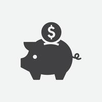 piggy bank flat icon vector illustration. piggy bank symbol, earning icon illustration, piggy bank logo icon