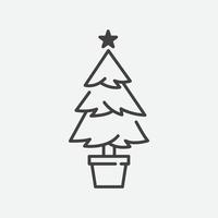 Fir tree icon. Christmas tree flat design symbol. Christmas and new year design element. Christmas tree decoration. Vector illustration