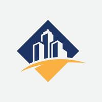 diseño de logotipo de apartamento, ilustración de vector de icono de edificio, icono de bienes raíces