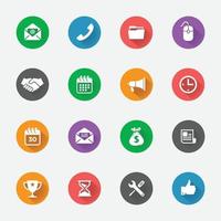 conjunto de iconos planos multimedia, colección de iconos multimedia, paquete de iconos vector