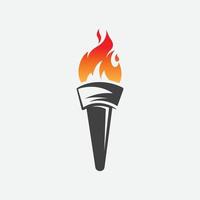 torch icon logo vector illustration, torch design vector