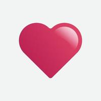 red heart icon vector, love icon design vector illustration