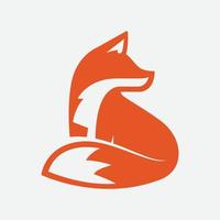 ilustración de diseño de logotipo único de zorro, logotipo de icono de zorro, ilustración de diseño de icono de zorro vector