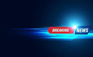 Abstract speed breaking news concept background urgent news coverage latest news on a blue background. vector