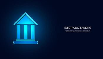 fondo abstracto concepto digital banco transacción electrónica en línea banca moderna cambio de moneda, moderno, futurista, fondo azul oscuro, para texto. vector