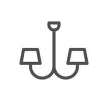 Set of furniture and household icons, sofa, chair and linear variety vectors. vector
