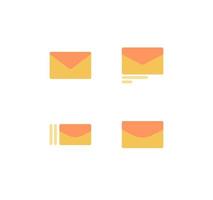 símbolo de línea plana de icono de sobre y correo. vector