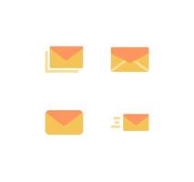 Envelope and mail icon flat line symbol. vector